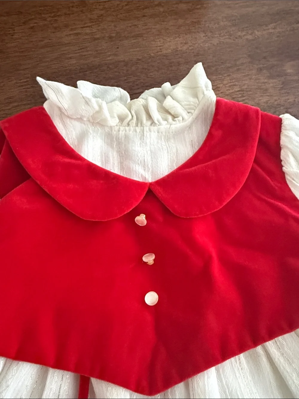 jcpenney White and Red Girls' Formal Dress with Peter Pan Collar
